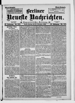 Berliner Neueste Nachrichten vom 10.11.1893