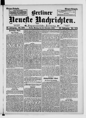 Berliner Neueste Nachrichten vom 13.11.1893
