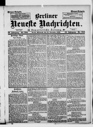 Berliner Neueste Nachrichten vom 15.11.1893