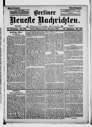 Berliner Neueste Nachrichten vom 15.11.1893