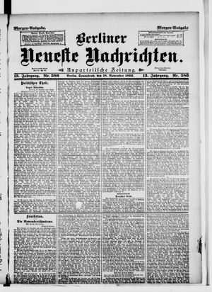 Berliner Neueste Nachrichten vom 18.11.1893