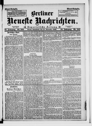 Berliner Neueste Nachrichten vom 18.11.1893