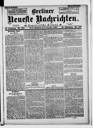 Berliner Neueste Nachrichten vom 06.12.1893