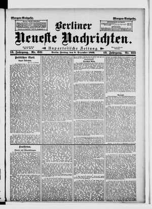Berliner Neueste Nachrichten vom 08.12.1893