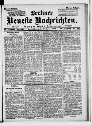 Berliner Neueste Nachrichten vom 13.12.1893