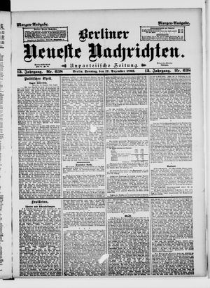 Berliner Neueste Nachrichten vom 17.12.1893