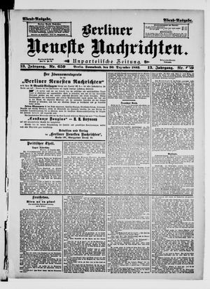 Berliner Neueste Nachrichten vom 30.12.1893