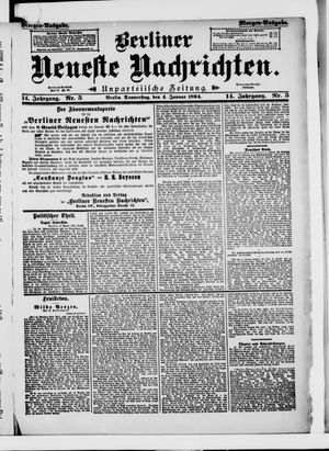 Berliner Neueste Nachrichten vom 04.01.1894