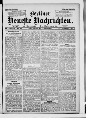 Berliner Neueste Nachrichten vom 07.01.1894