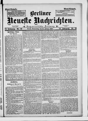 Berliner Neueste Nachrichten on Jan 11, 1894