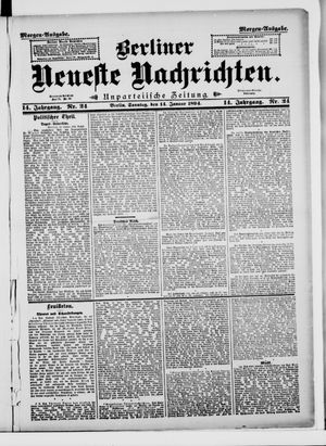 Berliner Neueste Nachrichten vom 14.01.1894
