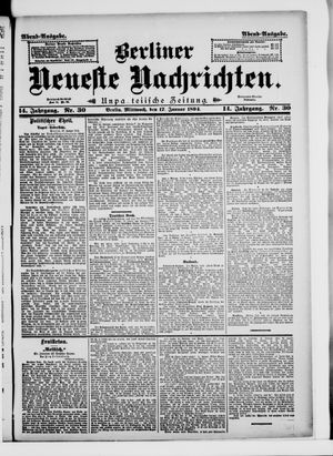 Berliner Neueste Nachrichten vom 17.01.1894