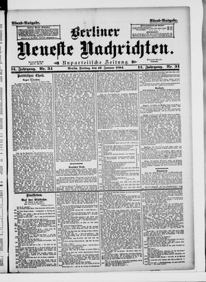Berliner Neueste Nachrichten vom 19.01.1894