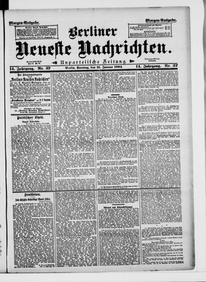 Berliner Neueste Nachrichten vom 21.01.1894