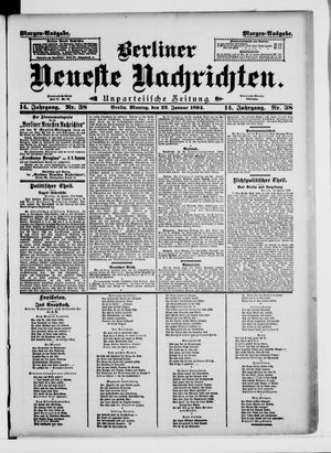 Berliner Neueste Nachrichten vom 22.01.1894
