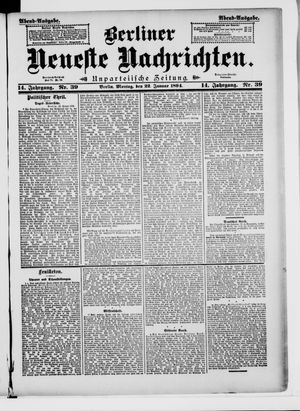 Berliner Neueste Nachrichten vom 22.01.1894