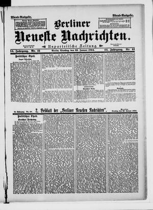 Berliner Neueste Nachrichten vom 23.01.1894
