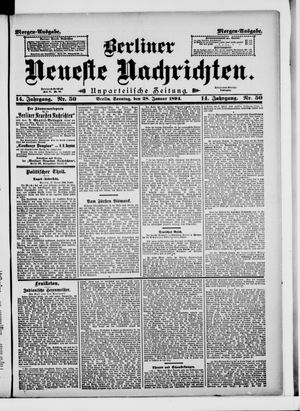 Berliner Neueste Nachrichten vom 28.01.1894