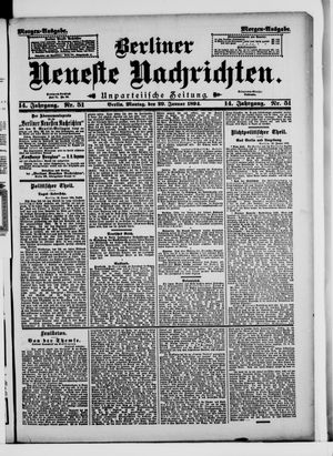 Berliner Neueste Nachrichten vom 29.01.1894