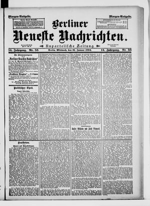 Berliner Neueste Nachrichten on Jan 31, 1894