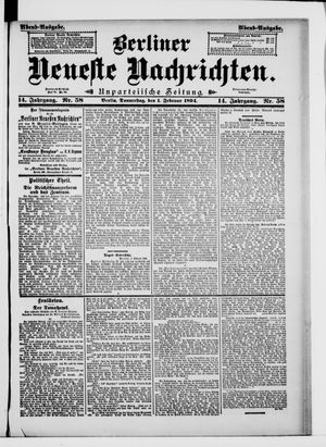 Berliner Neueste Nachrichten vom 01.02.1894
