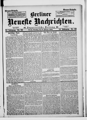 Berliner Neueste Nachrichten vom 06.02.1894