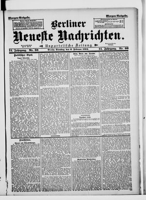 Berliner Neueste Nachrichten on Feb 6, 1894