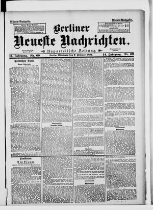 Berliner Neueste Nachrichten vom 07.02.1894