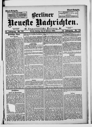 Berliner Neueste Nachrichten vom 09.02.1894