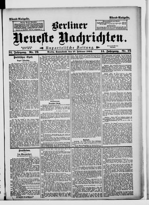 Berliner Neueste Nachrichten vom 10.02.1894