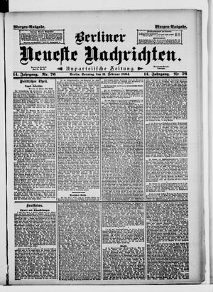 Berliner Neueste Nachrichten on Feb 11, 1894