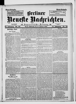 Berliner Neueste Nachrichten on Feb 14, 1894