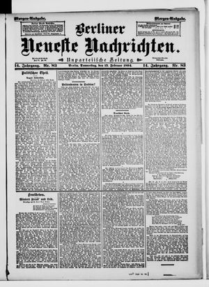 Berliner Neueste Nachrichten on Feb 15, 1894