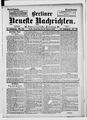 Berliner Neueste Nachrichten vom 15.02.1894