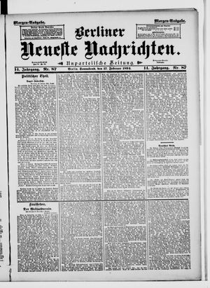 Berliner Neueste Nachrichten vom 17.02.1894