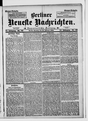 Berliner neueste Nachrichten vom 18.02.1894