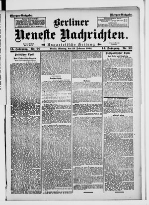Berliner Neueste Nachrichten vom 19.02.1894