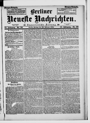 Berliner Neueste Nachrichten vom 23.02.1894