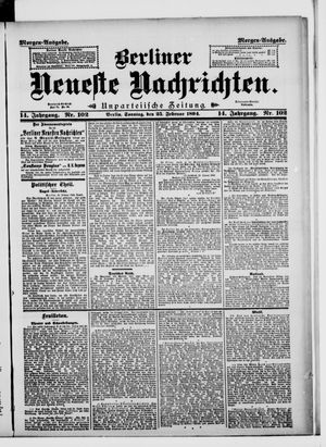 Berliner Neueste Nachrichten on Feb 25, 1894