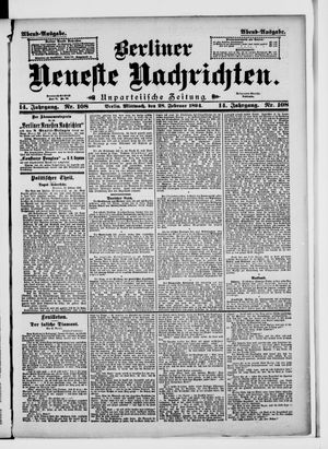 Berliner Neueste Nachrichten on Feb 28, 1894