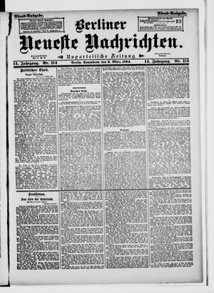 Berliner Neueste Nachrichten on Mar 3, 1894