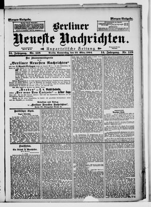 Berliner Neueste Nachrichten vom 22.03.1894