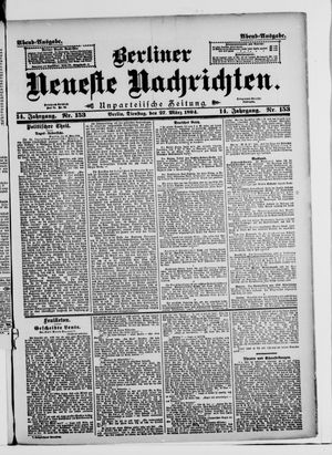 Berliner Neueste Nachrichten vom 27.03.1894