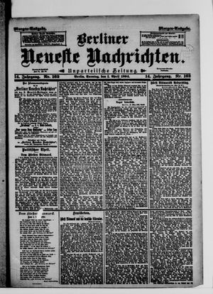 Berliner Neueste Nachrichten on Apr 1, 1894