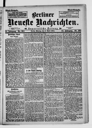 Berliner Neueste Nachrichten on Apr 2, 1894