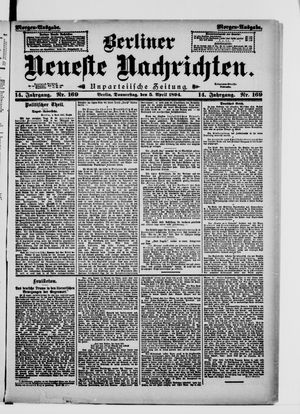 Berliner neueste Nachrichten vom 05.04.1894