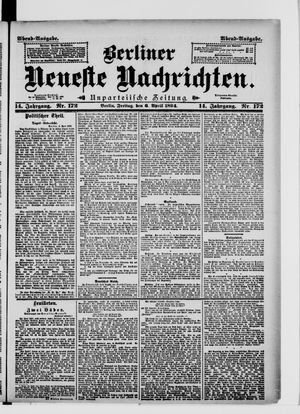 Berliner neueste Nachrichten vom 06.04.1894