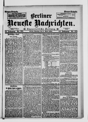 Berliner Neueste Nachrichten vom 08.04.1894
