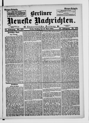 Berliner Neueste Nachrichten vom 10.04.1894