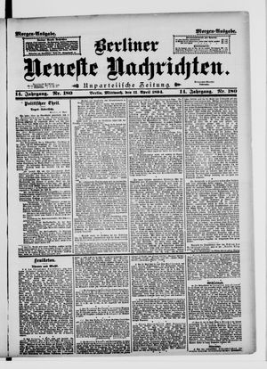 Berliner Neueste Nachrichten on Apr 11, 1894